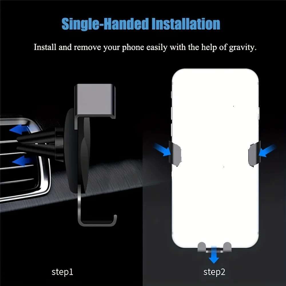 Gravity Car Auto Air Vent Mount Clip Bracket Cell Holder No Magnetic GPS Mobile Phone Stand For IPhone 14 Xiaomi