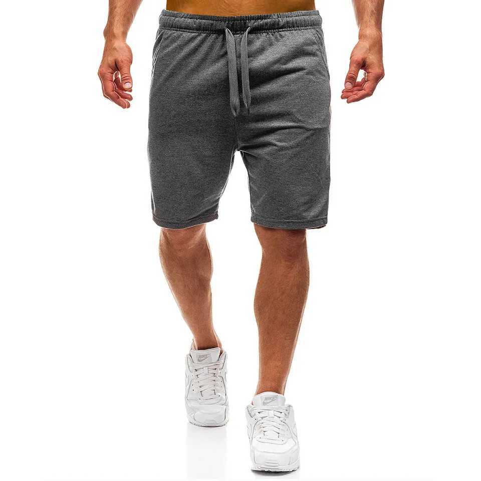 2024 New Summer Running Shorts for Men Casual Jogging Sport Short Pants Solid Color Drawstring Loose Dry Gym Sports Shorts T250304
