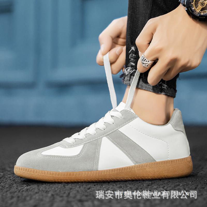 New German Luxury Men's Designer Casual Shoes White Women's Shoes Skateboarding Training Sports Board Versatile Fashion Couple Shoes White S