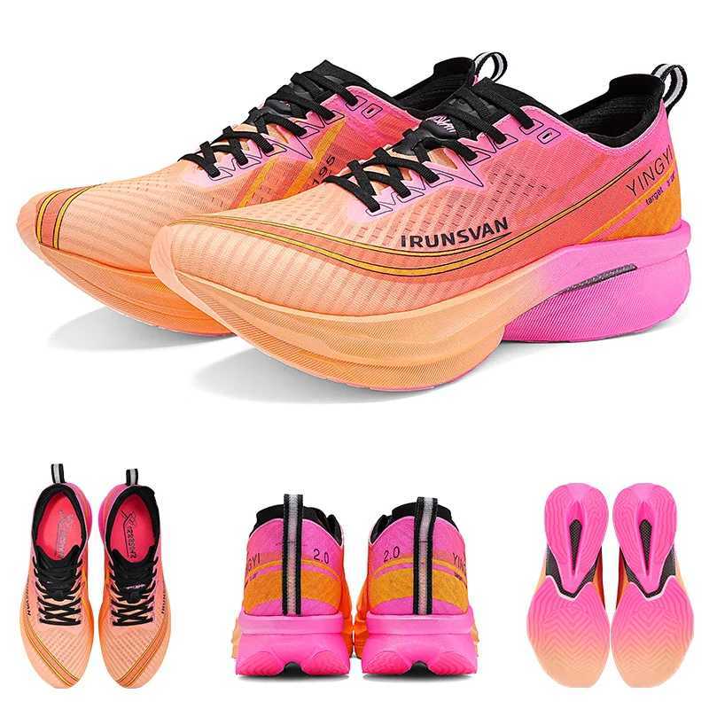 IRUNSVAN hot 2025 Carbon Trail Marathon Air Cushion Men Sports Running Shoes Trendy Casual Unisex Z250304