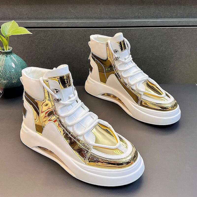 CuddlyIIPanda Men Fashion Casual Air Cushion Shoes Spring Summer Autumn High Top Designer Youth Trending Leisure Sneakers