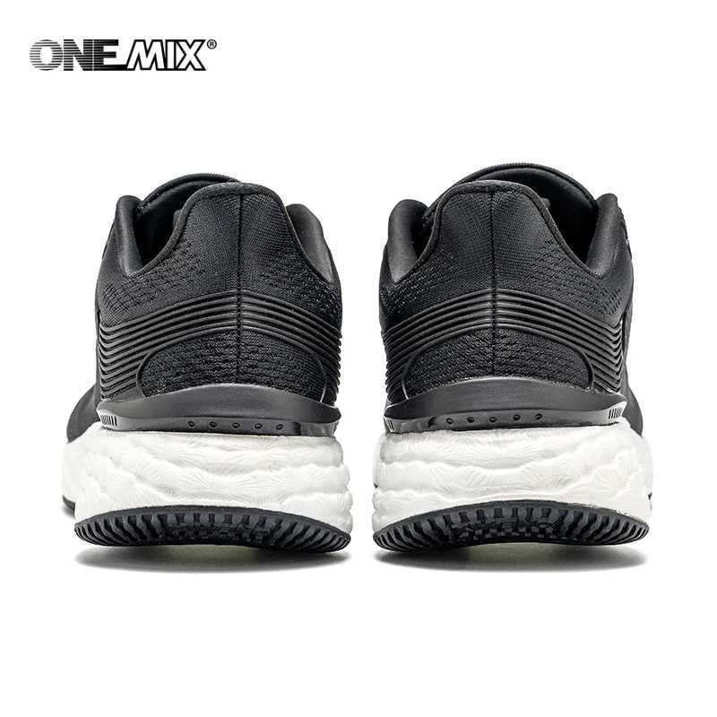 ONEMIX Black Running Shoes For Men Outdoor Women Athletic Sneakers Casual Sport Walking Shoes Travel Trekking Jogging FootwearC250304