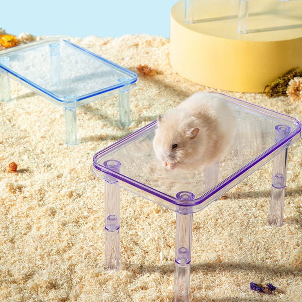 Hamster Platform Transparent Detachable Reptile Animal Landscaping Platform Entertaining Sturdy Pets Climbing Toy Pet Supplies