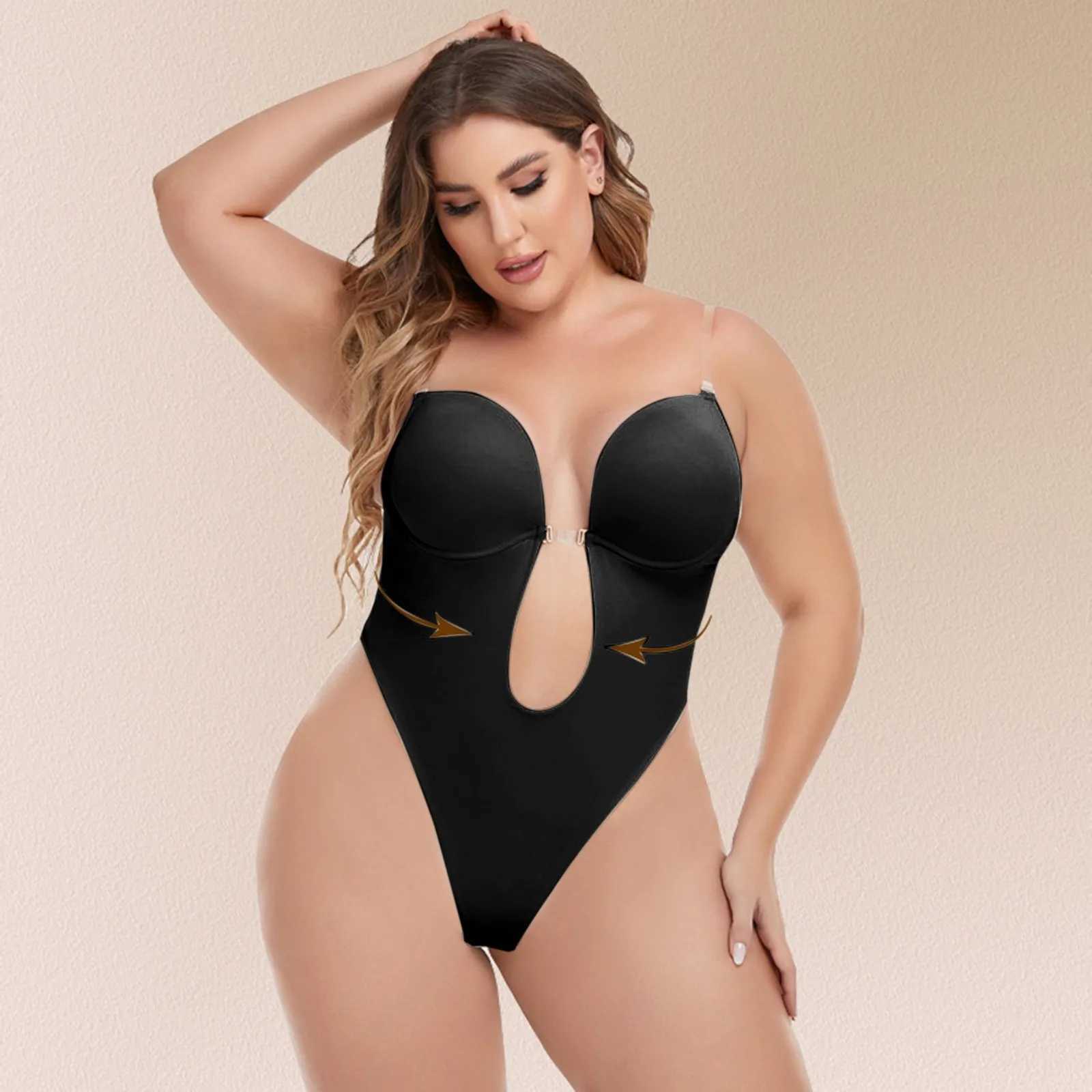 Womens full body shaping bra backless tight fitting thong invisible shape abdominal control shape strapless weight loss braXJ250304