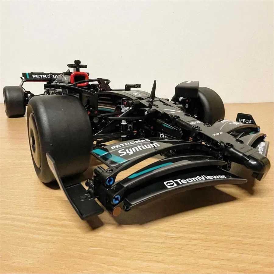Technical Black Formula City Speed Racing Car Building Blocks Bricks Famous Sports Vehicle Model Boy Assembly Toy for Kid GiftsT250304