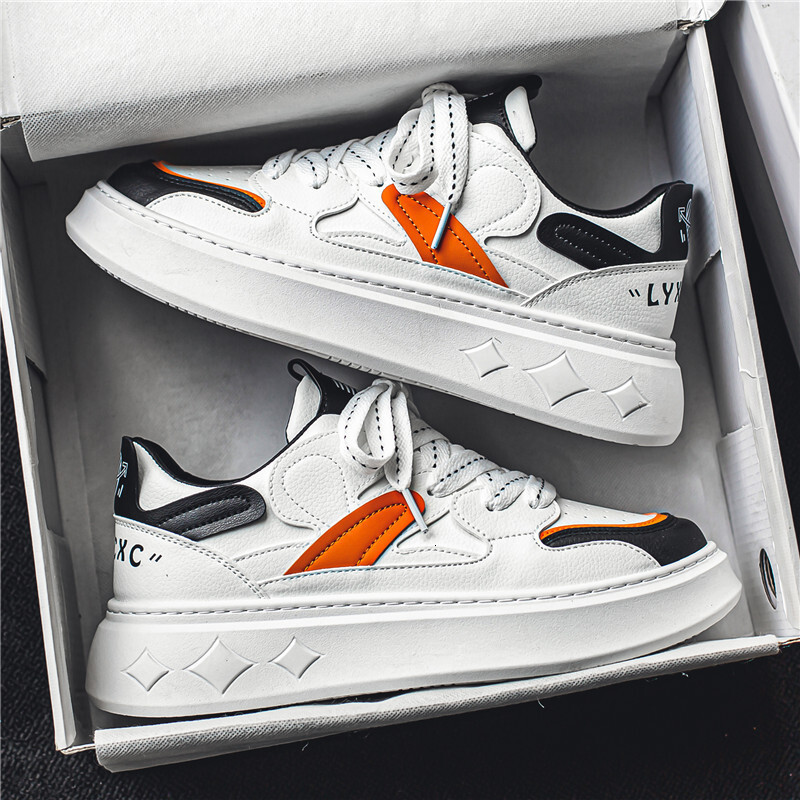 Men's Versatile In Spring. Low Top Casual Board Students. Thick Soles For Sports Increased Height And Small White Trendy Shoes Are Popular On The