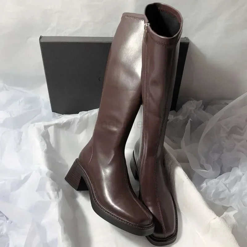2024 New Autumn Boots with Thick H But No Knees Z250304