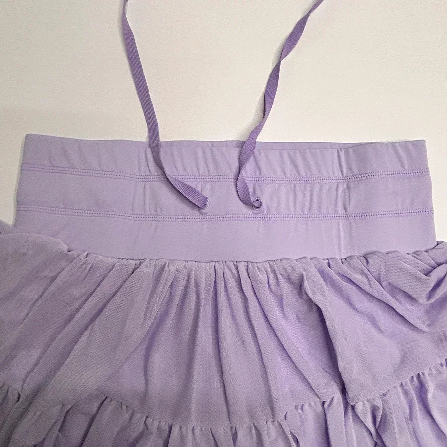 Solid Casual Short Skirt For Women Summer Y2K Womens Lace-up Mesh Pleated Mini Skirts With Pocket Lady Street Short Skirt 250304