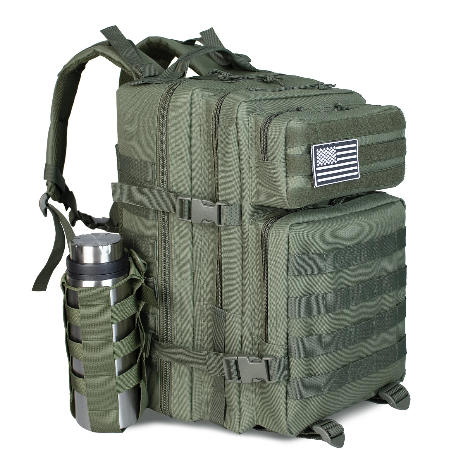 Ship from US 45L Large Tactical Backpack For Men Military Army Assault Pack Highland Backpacks Molle Daypack 3 Day Bug Out Bag Hiking Campin 250304FBB