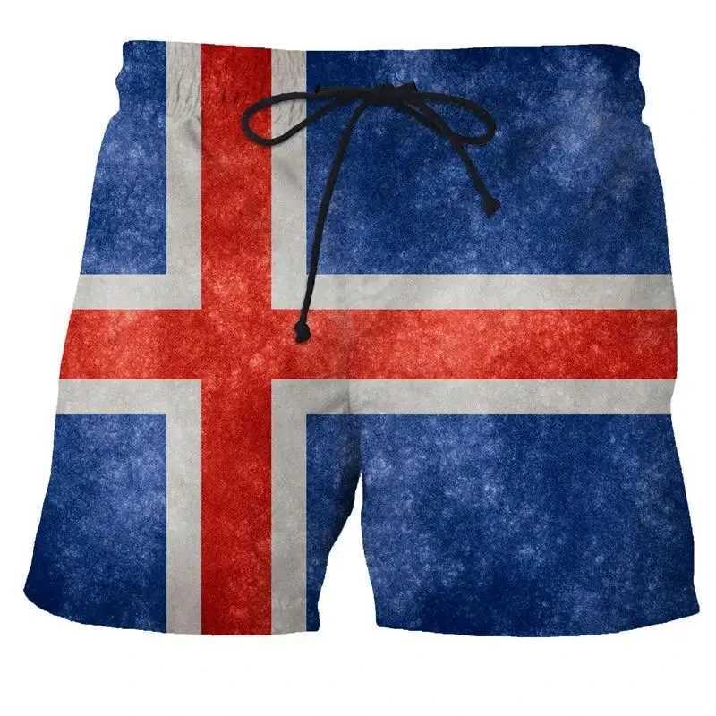 Summer Mens Swimsuit Spain Flag Print Surfing Board Beach Shorts New Fashion Oversized Trunks Sportwear Briefs Boy Short PantsT250304