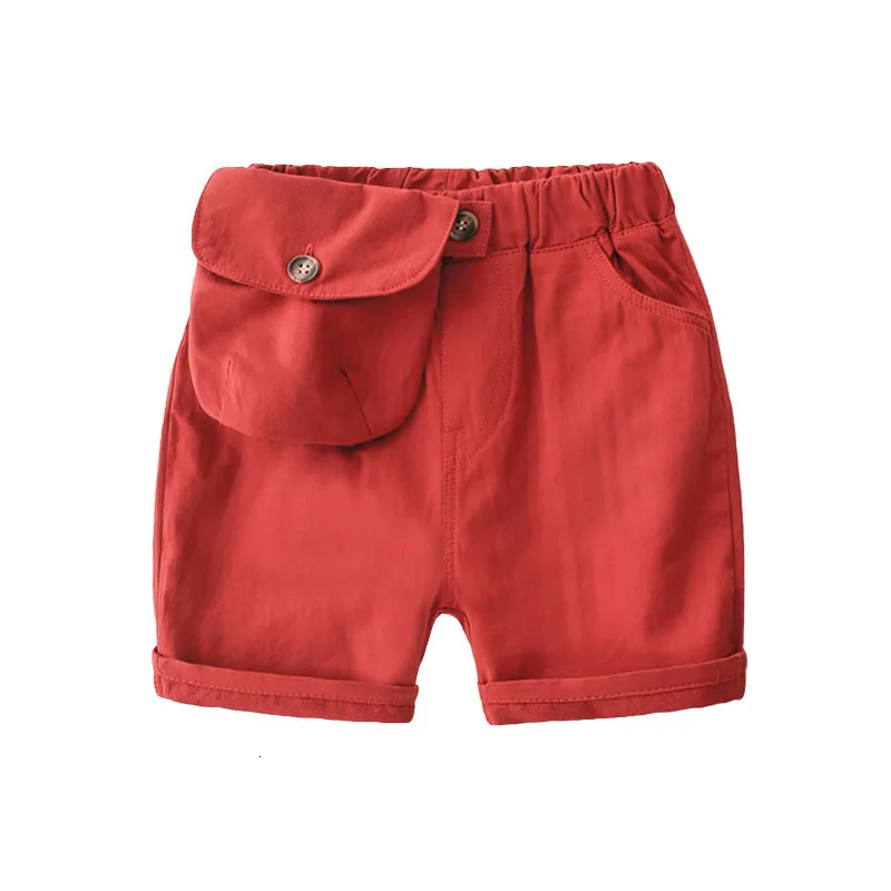 Summer Fashion 2 3 4 5 6 8 10 12 Years Cotton Handsome Big Pocket Elastic All Match Cargo Shorts For Kids Baby Boy 250304