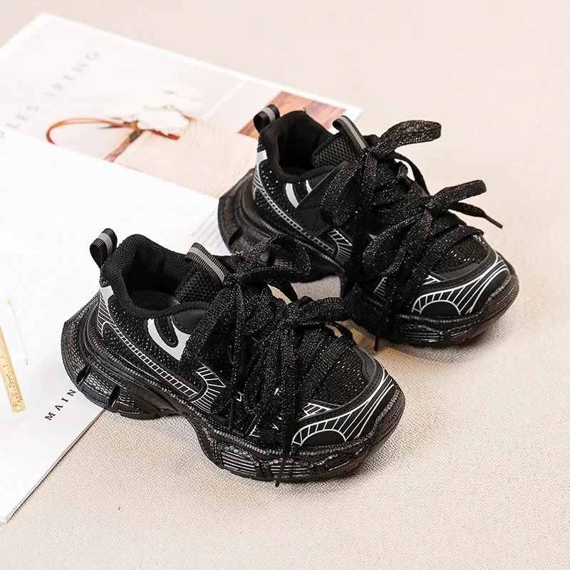 Children Sneakers for Girls Autumn Fashion Korean Style Soft Comfortable Casual Antislippery Sweet Bowtie Sports Shoes 250303
