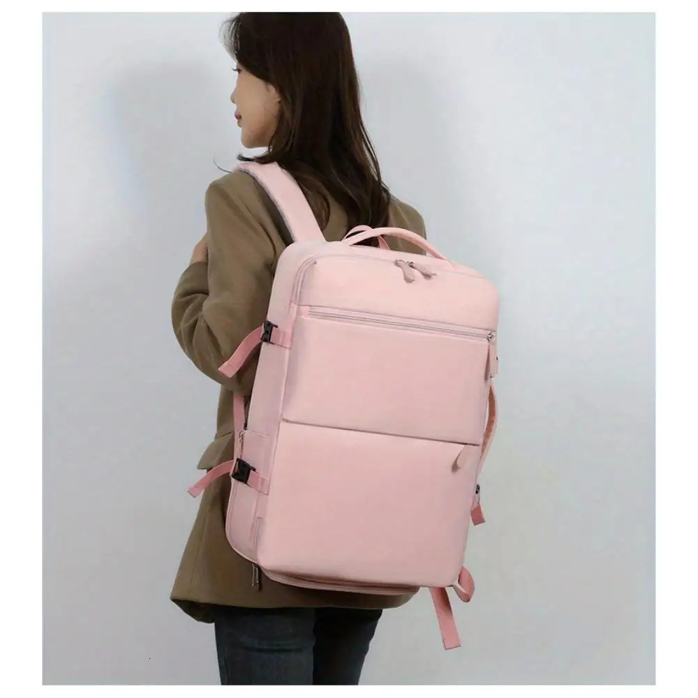Ship from US Womens Travel Backpack with USB Charger Shoe Pocket FlightApproved Large Capacity Bag 250304FBB