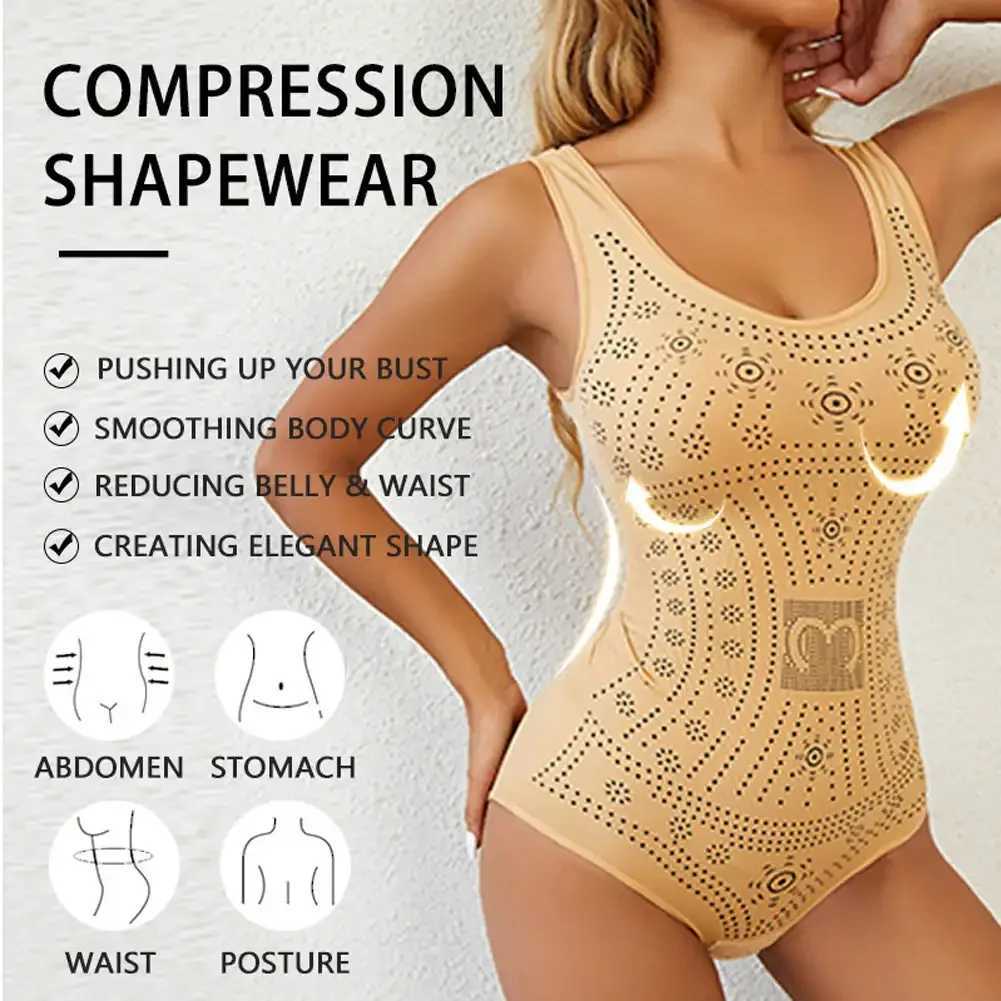 Womens Seamless Comfy Bodysuit Shaper Printed Plus Size Tummy Control Shapewear Flat Belly Slimming Body Shapers Corset Tank TopXJ250304
