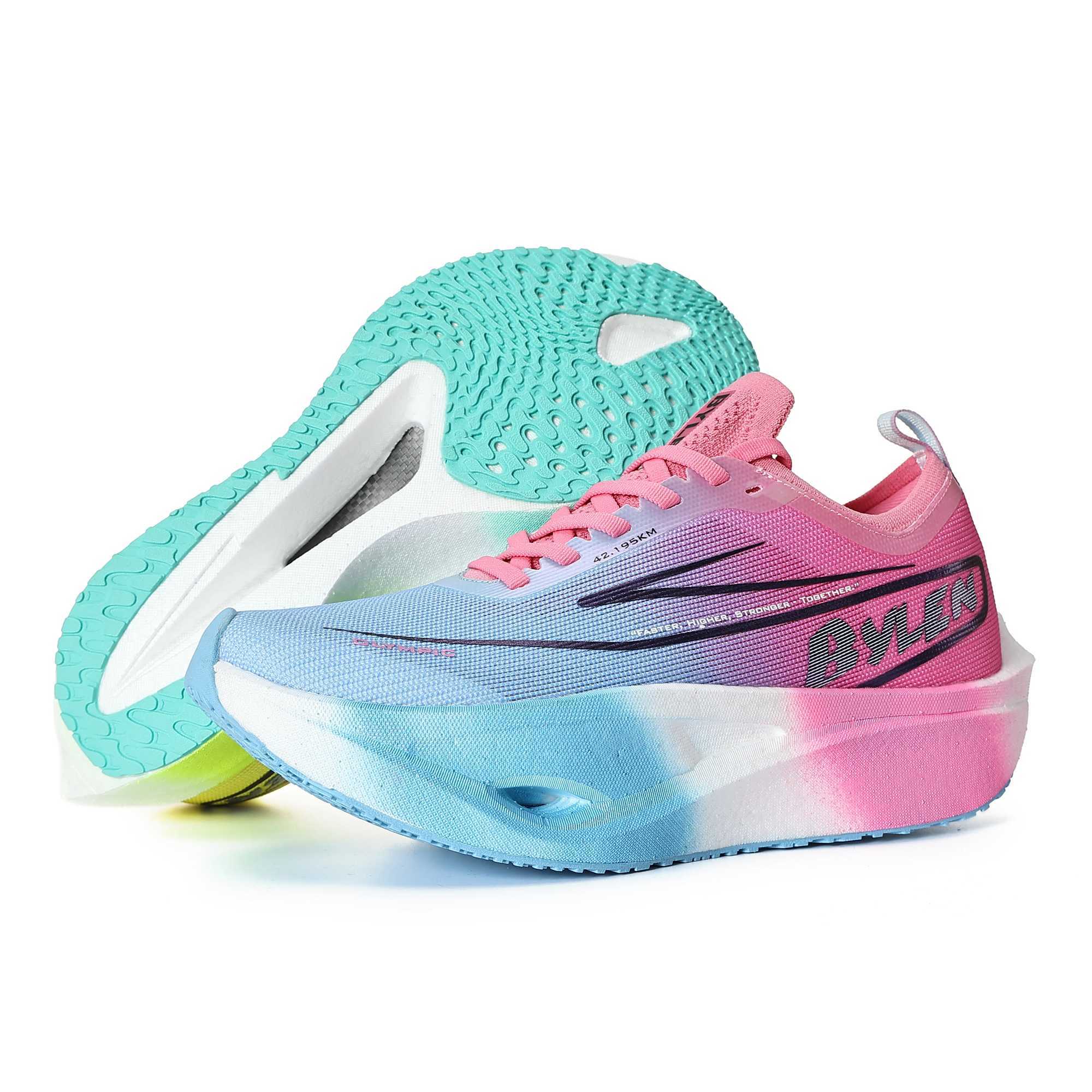 BYLEN Full Palm Carbon Plate Marathon Running Racing Shoes Running Shoes for Men Outdoor Non-slip Wear-resistant Sport Sneakers Z250225