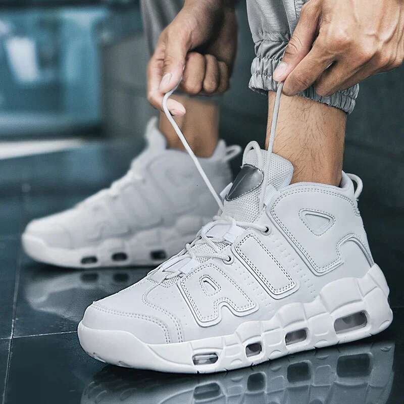 2024 Summer New High Top Sho ck Absorbing Basketball Cas ual Sports Large Men's Shoes