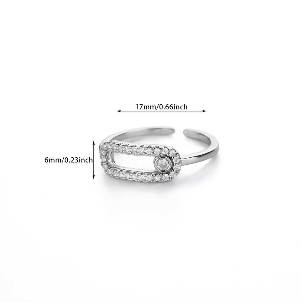 Couple Rings Simple and versatile index finger ring micro inlaid zircon series small accessories trendy accessories womens open-end ring H25303