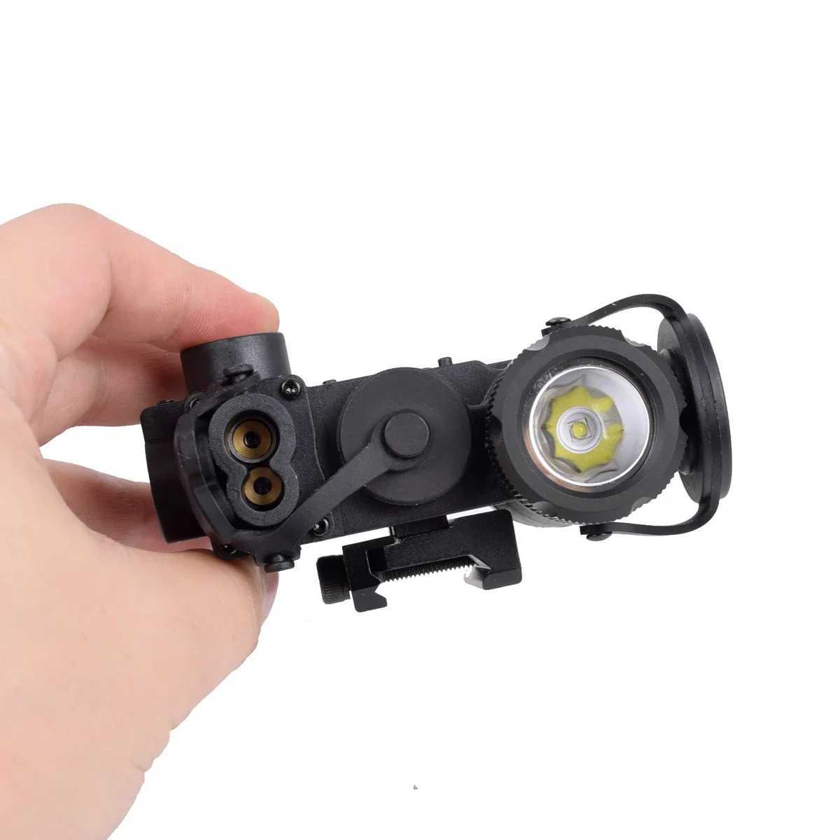 Tactical DBAL-D2 Weapon Gun Light Red Dot IR Laser Sight D Weapon Flashlight 200 Lumens Fit 20mm Rail Hunting Rif AirsoftXJ250303