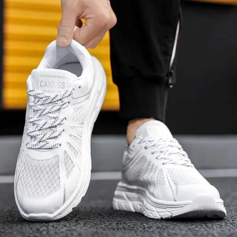 Hot Summer Mesh Breathable Couples Running Shoes Fashion Yellow Mens Athletic Sneakers Anti-shock Non-slip Womens Sports Shoes Z250225