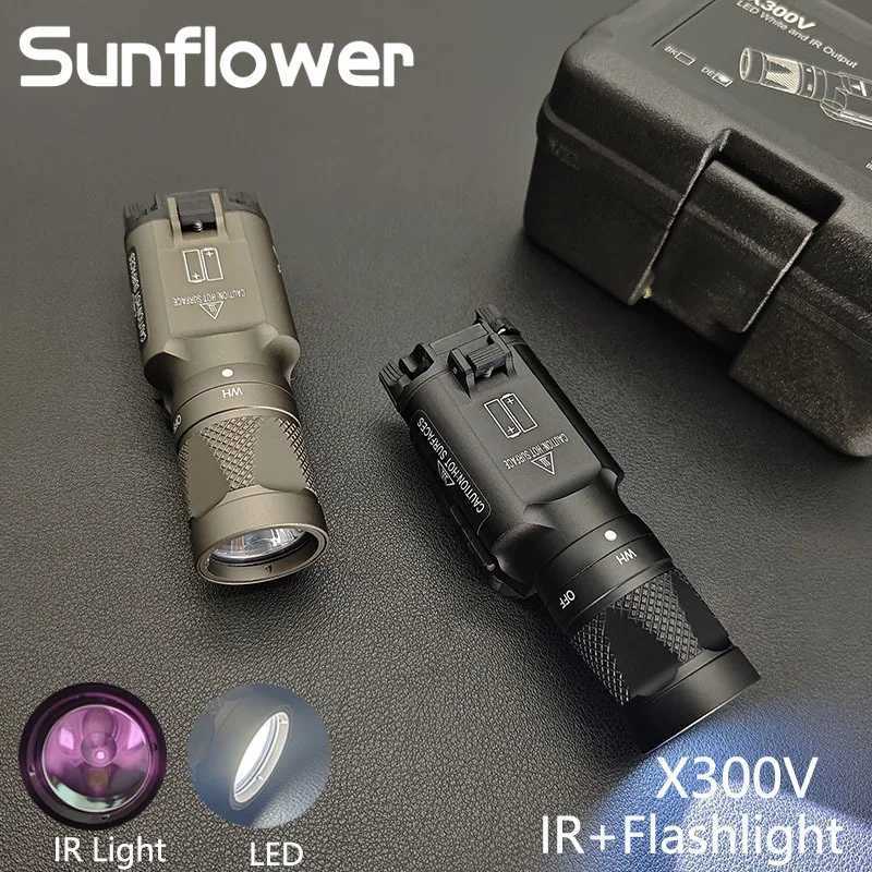 Tactical SF X300 X300V-IR infrared night vision+D white light flash weapon pistol gun light 500 lumens air gun huntingXJ250303