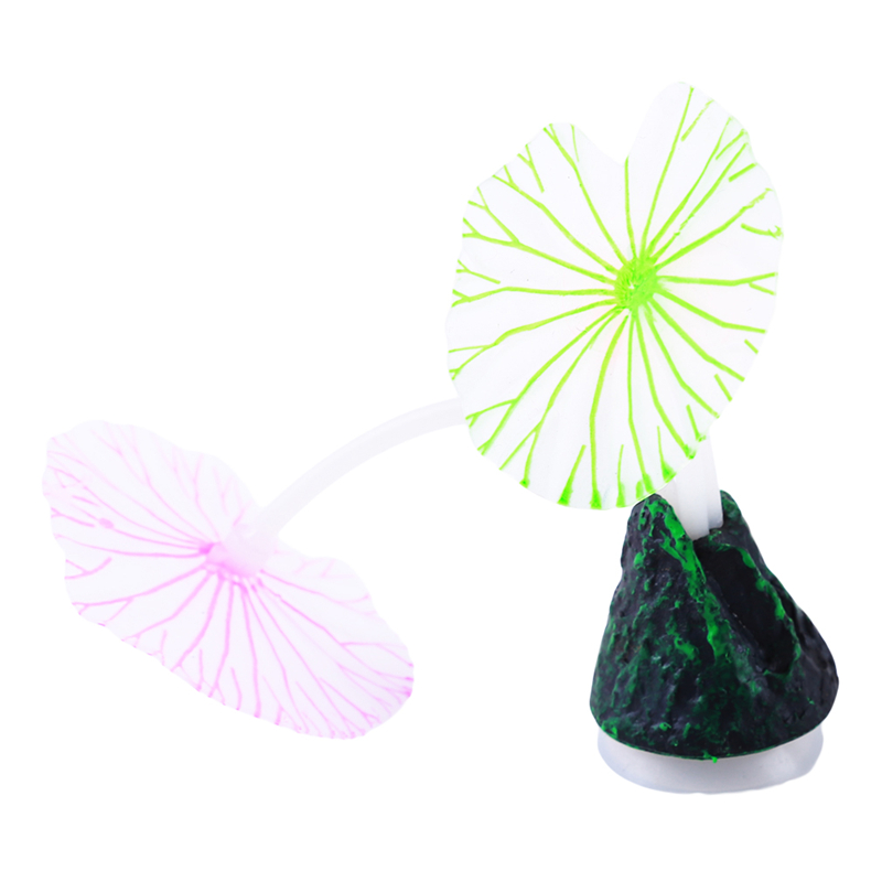 Fluorescent Artificial Plants Fish Tank Decorations Aquarium Water Grass Lotus Mushroom Ornaments Aquarium Landscape