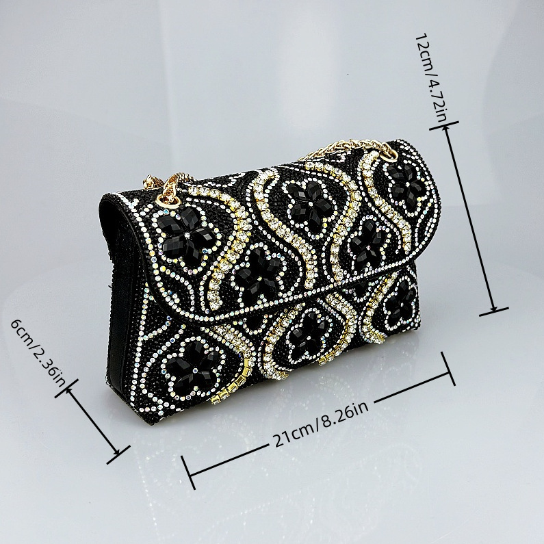 New fashion socialite rhinestone handmade bag, clothing alloy small fragrance style single shoulder crossbody dinner bag