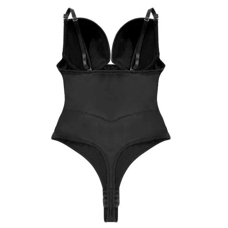 Womens shapewear compression bodysuit one-piece backless shapewear with bra tight corset weight loss waist underwearXJ250304