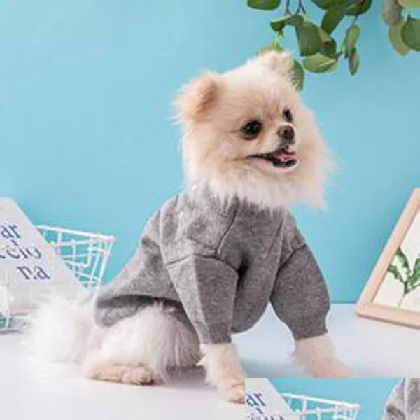 Dog Coats Jackets Apparel Stylish Winter Coat Designer Pet Sweater For Small And Medium Dogs Letter Drop Delivery Supplies Dhj8B