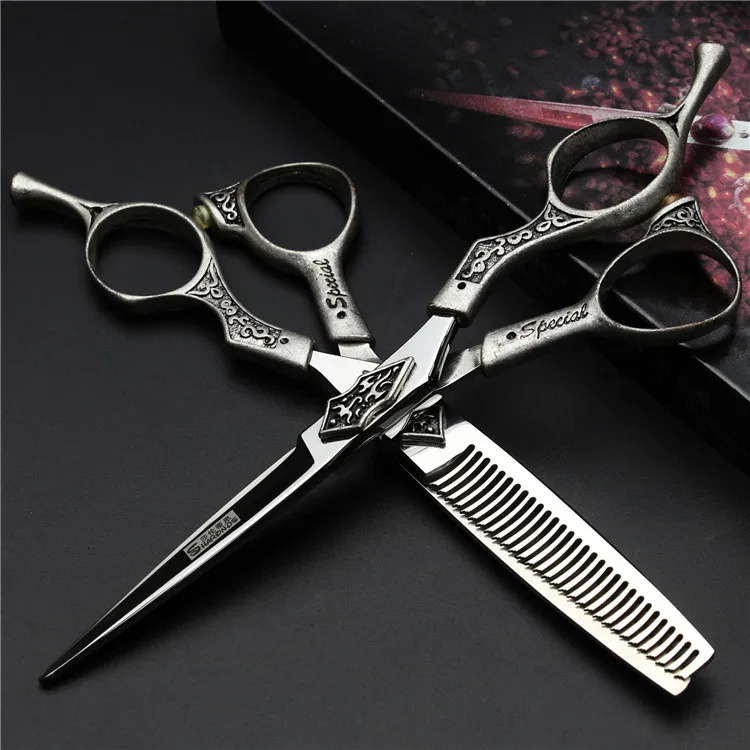 Vintage Professional Barber Shop Barber 6.0 440c 7-inch Barber Set tesoura makas Barber 250304