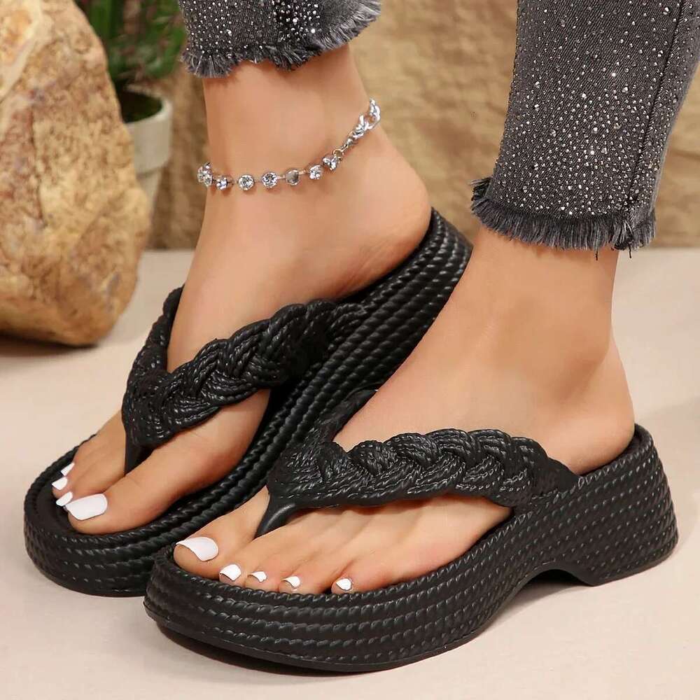 Platform Wedges Slippers Flip ps Summer Casual Cozy Slides Women Designer Beach Dress Sandal Fashion Sport Ladies Shoes