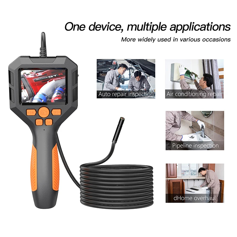 Endoscope Camera with Light 2 8 Inch Screen Scope Camera HD1080P 8MM Lens Pipe Inspection USB Borescope 8 LED 2600mAh