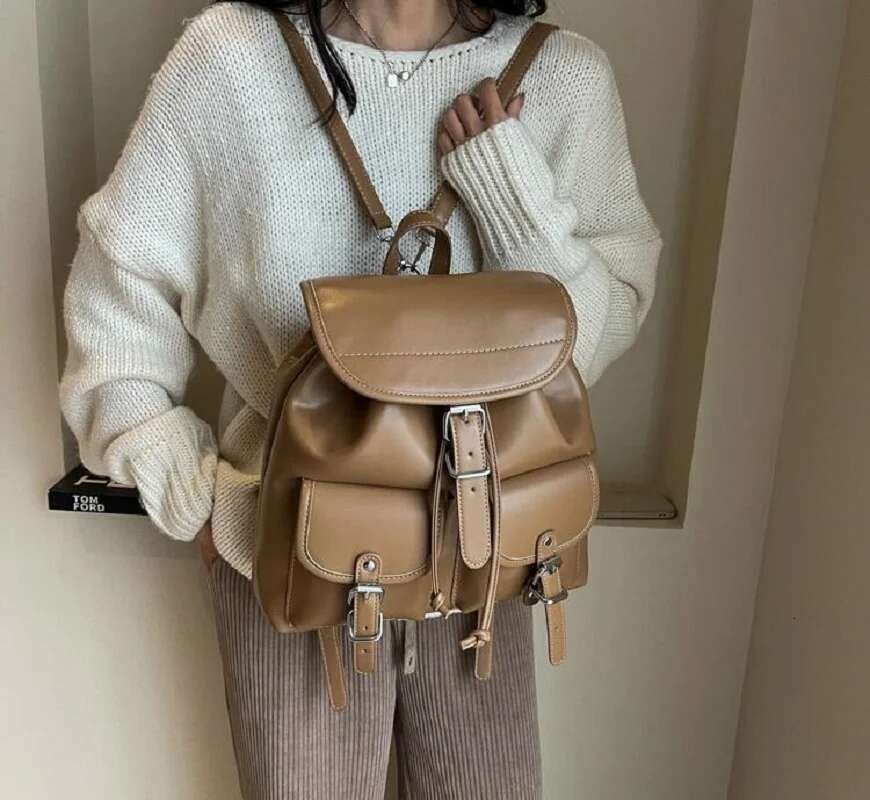 High Quality Leather Classical Designer Backpacks Women Large Capacity Travel Shoulder Bags College School Bag Totes Backpack
