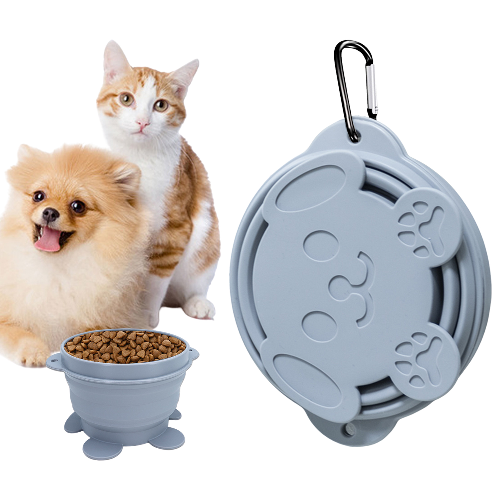 Pet Collapsible Bowls Feeding Watering Dish Super Convenient for Pets Dogs and Cats
