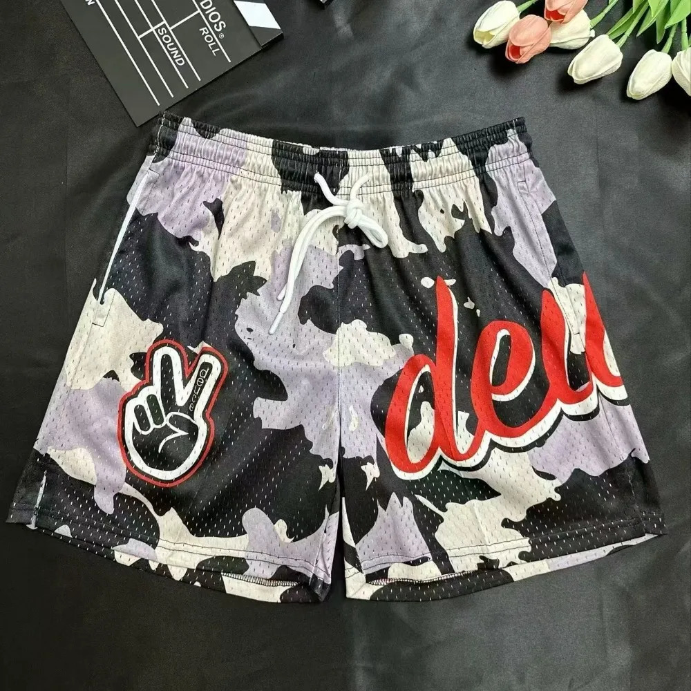 2425 Selling Adult Sports Shorts Fashionable Beach Breathable Loose Outdoor Ball Training Paradigm Flower 250225