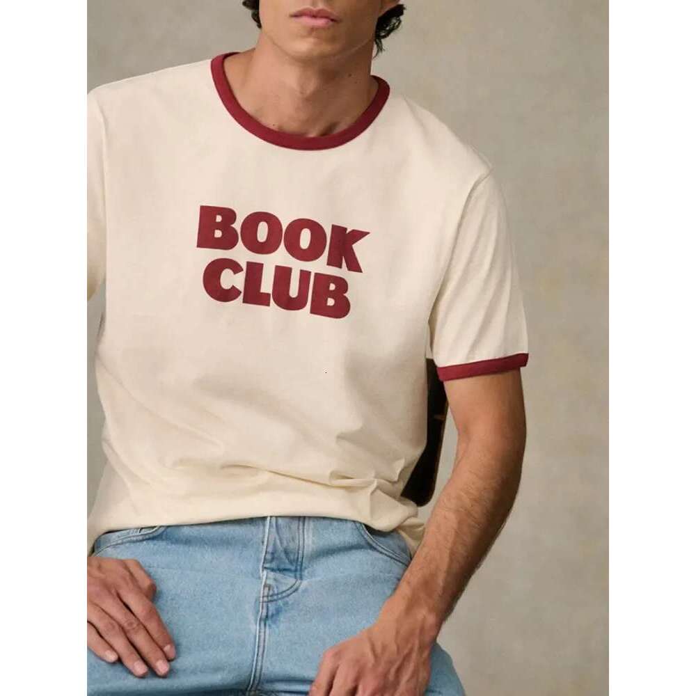 Unisex Tshirt Cotton Letter Printed Color Patchwork Short Sleeve Retro Top 2025 Spring Summer O-Neck Tee For Women And Men