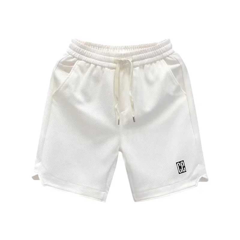 Mens Casual Trendy Printed Sports Shorts Summer Style Fashionable Five-piece White Versatile Mid-length Pants For MenT250304