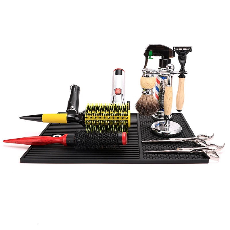 Electric scissor magnetic storage pad hair clipper shaping tool countertop pad strong adsorption anti slip silicone pad 250304