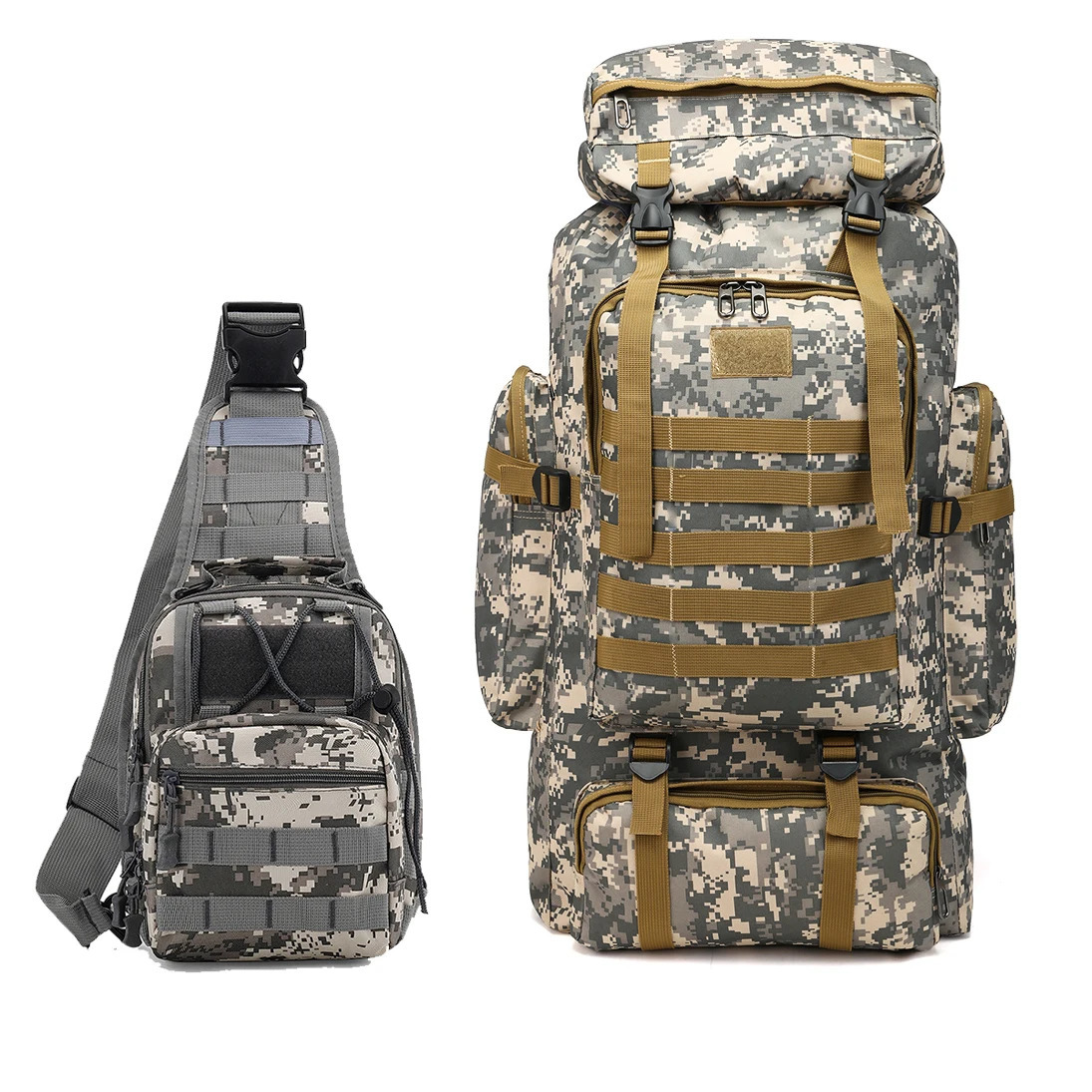 Ship from US Combination oversized shoulder bag lightweight comfort chest splashproof abrasion resistant 250304FBB