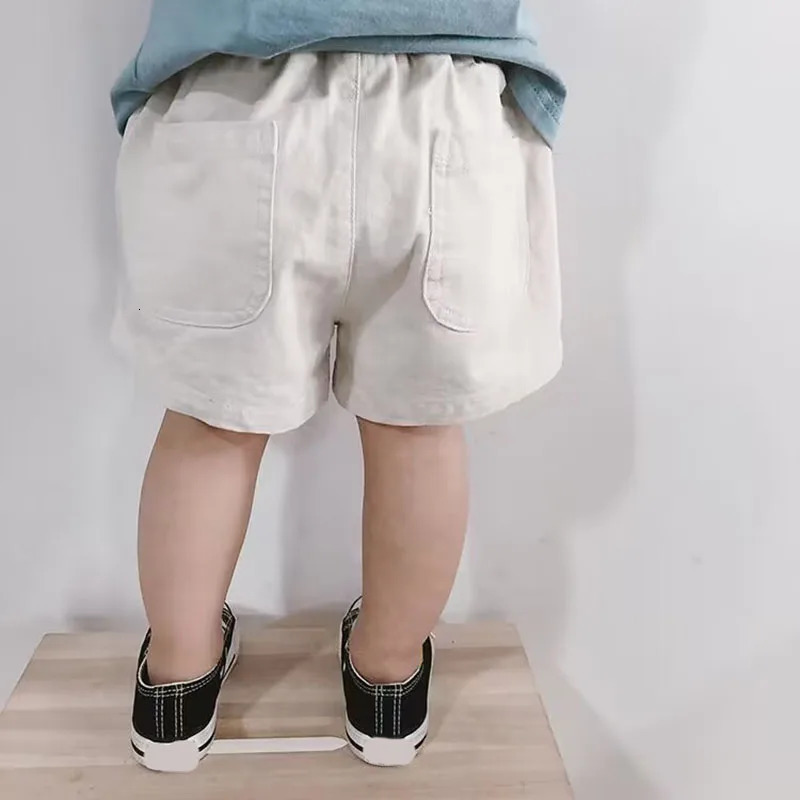 Boy Short Pants for Toddler Kids Childrens summer Clothes Baby Boys Shorts Solid Khaqi Biege 250304