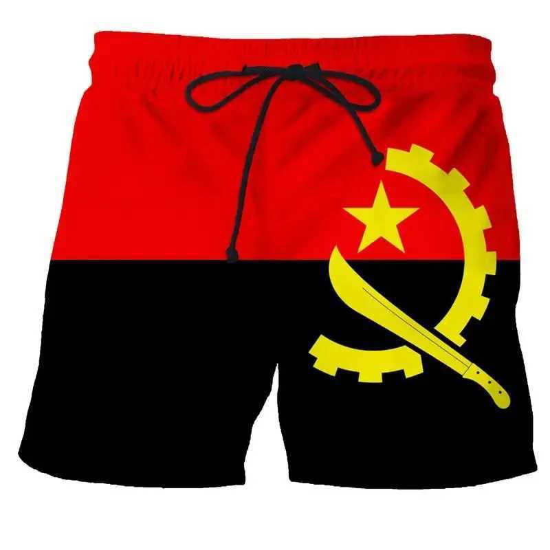 Summer Mens Swimsuit Spain Flag Print Surfing Board Beach Shorts New Fashion Oversized Trunks Sportwear Briefs Boy Short PantsT250304
