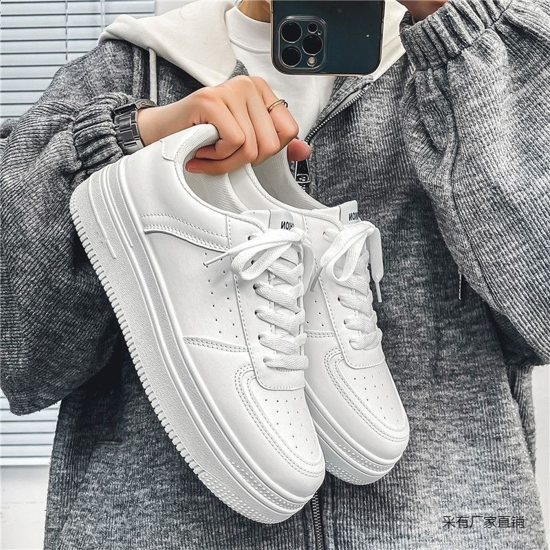 2025 Spring/summer New Trendy Youth Leisure Fashion Versatile Designer Men's Shoes New Pure White Sports Board Shoes Men's Small White Shoes