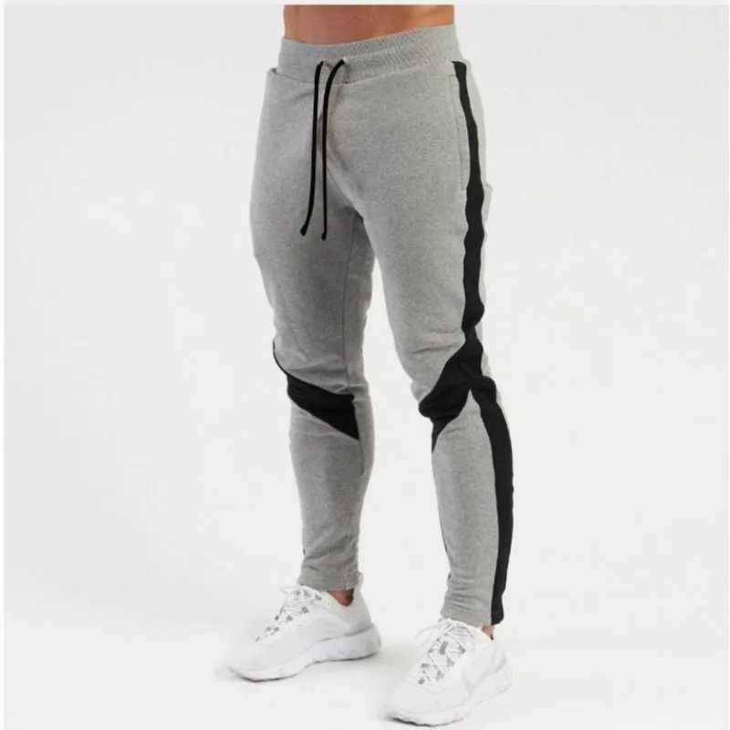 Winter New Matching Color Plus Fleece Warm Small Foot Pants Mens Sports Pants Fitness Casual Pants Men M-3XLXJ250303