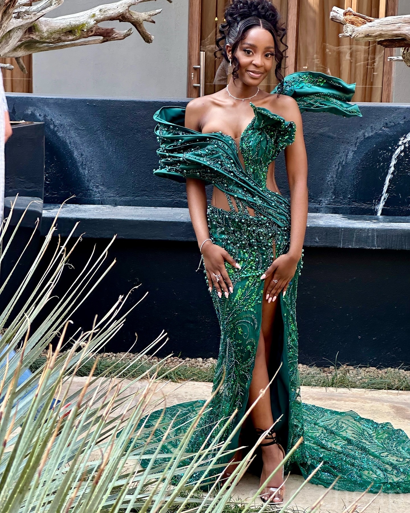 Hunter Green Mermaid Prom Dresses 2025 Sequined Beaded Crystals Evening Formal Party Second Birthday Engagement Gowns Plus Size Dress For Special Occa