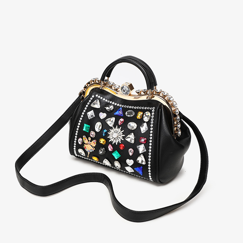 Designer Designer Handbag For Women 2025 New Trendy Inlaid Color Diamond Armpit Bag, Casual And Fashionable Versatile Chain Shoulder Crossbody Bag