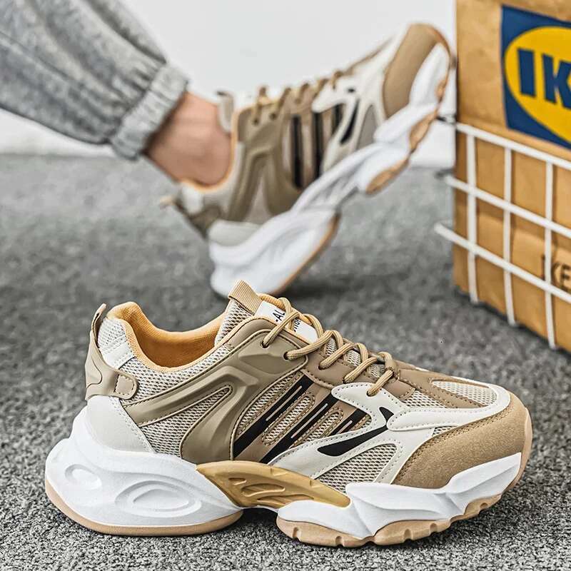 Breathable Shock Absorption Classical Running Lightweight Leather Sneakers Men Comfortable Outdoor Sport Shoes