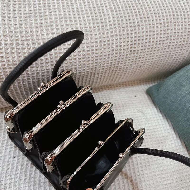 Multi-Layer Organ Clip Bag Purses Handbags For Women Designer 2023 New Fashion High Quality Lady Shoulder Crossbody Bags