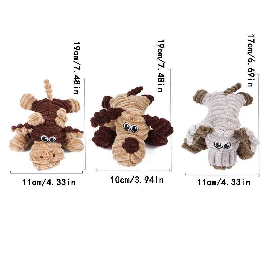 1pcs pet supplies for relieving boredom and stress, small and medium-sized dog plush chew sound toys cartoon animals