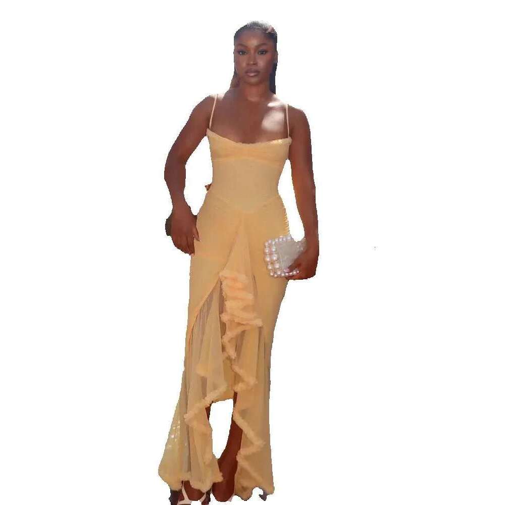 Women's Elegant Pleated Sg Maxi Dress - Sexy Sleeveless Backless Slim Robes