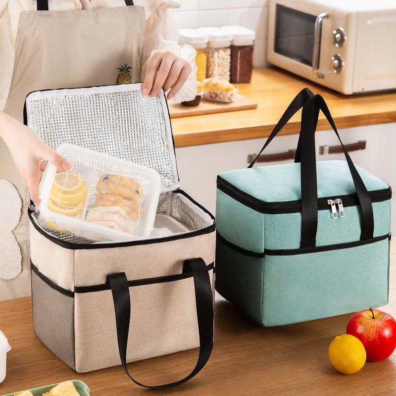 Lunch Bag Waterproof Portable Utility Cationic Large Thermal Insulation Thickened Large-capacity Bags Picnic Lunch Box 250228