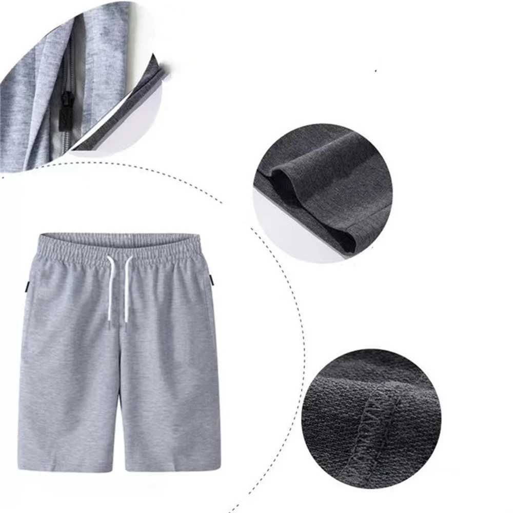 Mens Sports Pocket Solid Drawstring Board Trunk Beach Short Pants Shorts Summer Thin Trousers Zippered Pocket Loose SweatpantsT250304